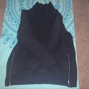 All in Motion turtleneck athletic sweater in black size M
